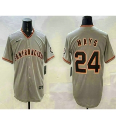 Men's San Francisco Giants #24 Willie Mays Grey Limited Stitched Baseball Jersey