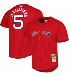 Men's Boston Red Sox #5 Nomar Garciaparra Red Cooperstown Collection Authentic Mitchell & Ness Jersey