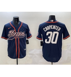 Men's Detroit Tigers #30 Kerry Carpenter Navy With Cool Base Stitched Baseball Jersey