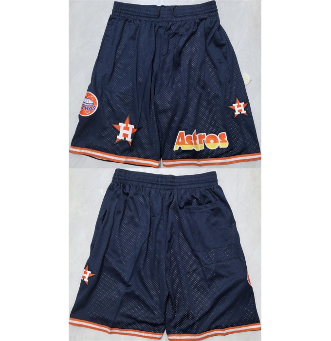 Men's Houston Astros Navy Shorts(Run Small)