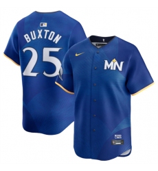 Men's Minnesota Twins #25 Byron Buxton Royal 2024 City Connect Limited Stitched Baseball Jersey