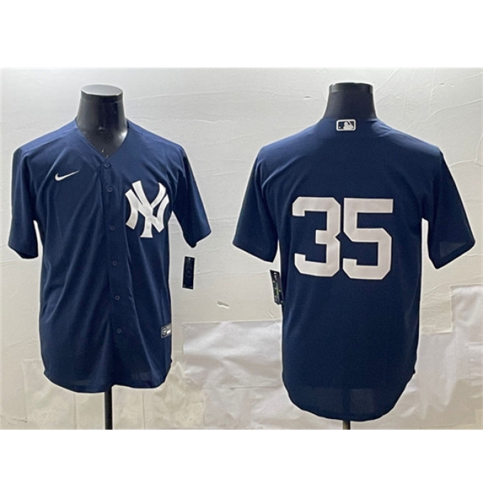 Men's New York Yankees #35 Cody Bellinger Navy Cool Base Stitched Baseball Jersey