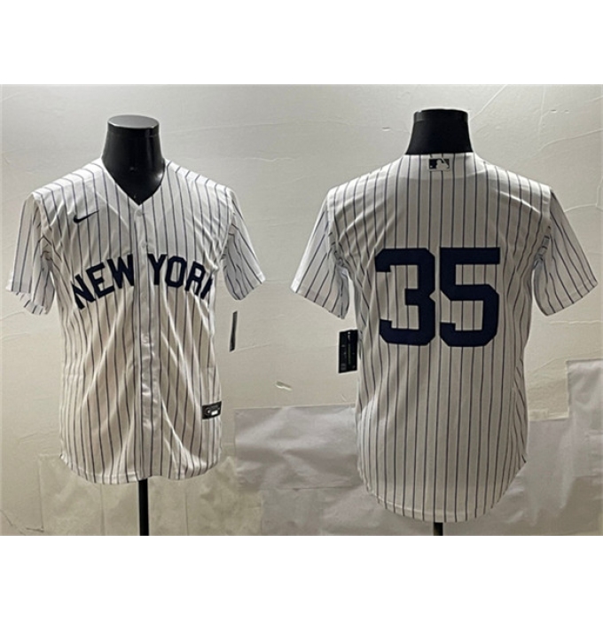 Men's New York Yankees #35 Cody Bellinger White Cool Base Stitched Baseball Jersey