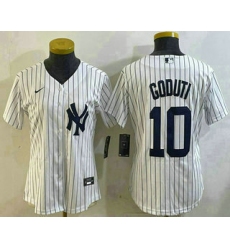 Youth New York Yankees #10 Goduti White Cool Base Stitched Jersey