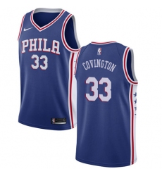 Men's Nike Philadelphia 76ers #33 Robert Covington Swingman Blue Road NBA Jersey - Icon Edition