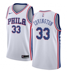 Men's Nike Philadelphia 76ers #33 Robert Covington Swingman White Home NBA Jersey - Association Edition