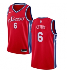 Men's Nike Philadelphia 76ers #6 Julius Erving Swingman Red Alternate NBA Jersey Statement Edition