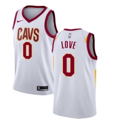 Men's Nike Cleveland Cavaliers #0 Kevin Love Swingman White Home NBA Jersey - Association Edition