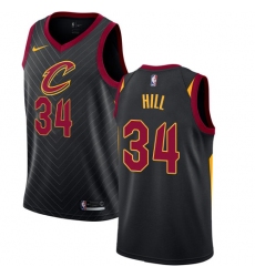 Women's Nike Cleveland Cavaliers #34 Tyrone Hill Swingman Black Alternate NBA Jersey Statement Edition