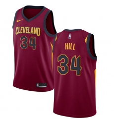 Youth Nike Cleveland Cavaliers #34 Tyrone Hill Swingman Maroon Road NBA Jersey - Icon Edition