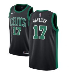 Youth Adidas Boston Celtics #17 John Havlicek Authentic Black NBA Jersey - Statement Edition
