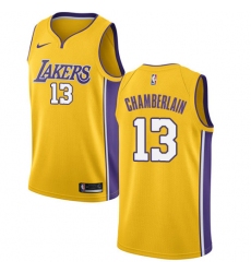 Women's Nike Los Angeles Lakers #13 Wilt Chamberlain Swingman Gold Home NBA Jersey - Icon Edition