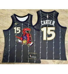 Men's Toronto Raptors #15 Vince Carter Black 2024 City Edition AU Stitched Jersey