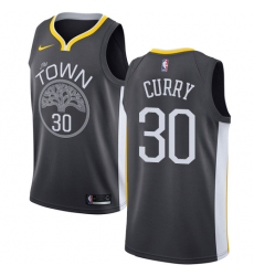 Youth Nike Golden State Warriors #30 Stephen Curry Swingman Black Alternate NBA Jersey - Statement Edition