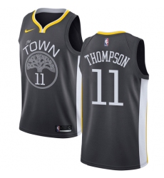 Men's Nike Golden State Warriors #11 Klay Thompson Swingman Black Alternate NBA Jersey - Statement Edition