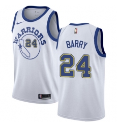 Women's Nike Golden State Warriors #24 Rick Barry Swingman White Hardwood Classics NBA Jersey