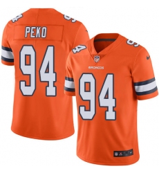 Men's Nike Denver Broncos #94 Domata Peko Elite Orange Rush Vapor Untouchable NFL Jersey