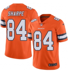Men's Nike Denver Broncos #84 Shannon Sharpe Elite Orange Rush Vapor Untouchable NFL Jersey