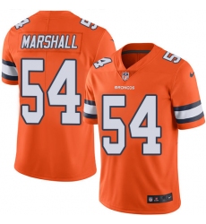 Men's Nike Denver Broncos #54 Brandon Marshall Elite Orange Rush Vapor Untouchable NFL Jersey