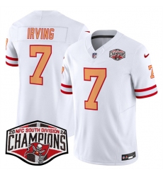 Men's Tampa Bay Buccaneers #7 Bucky Irving White F.U.S.E. 2024 NFC South Champions Limited Stitched Jersey