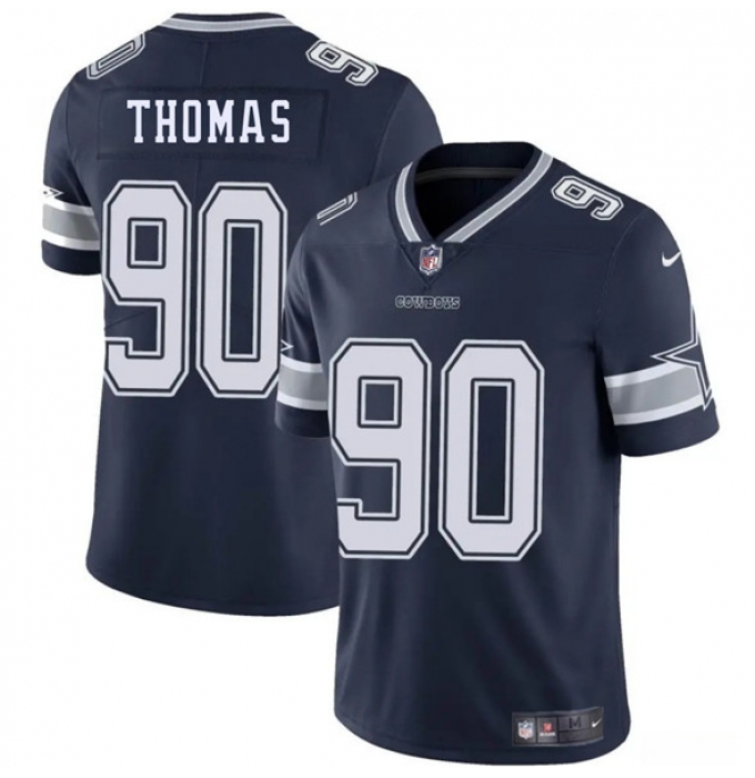 Men's Dallas Cowboys #90 Solomon Thomas Navy 2025 Vapor Untouchable Limited Football Stitched Jersey