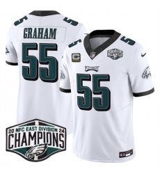 Men's Philadelphia Eagles #55 Brandon Graham White 2024 NFC East Champions F.U.S.E. Vapor Untouchable Limited Stitched Football Jersey