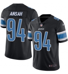 Men's Nike Detroit Lions #94 Ziggy Ansah Elite Black Rush Vapor Untouchable NFL Jersey