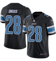 Men's Nike Detroit Lions #28 Quandre Diggs Elite Black Rush Vapor Untouchable NFL Jersey