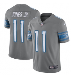 Men's Nike Detroit Lions #11 Marvin Jones Jr Elite Steel Rush Vapor Untouchable NFL Jersey