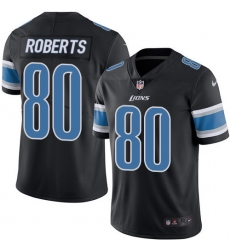 Men's Nike Detroit Lions #80 Michael Roberts Elite Black Rush Vapor Untouchable NFL Jersey