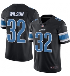 Men's Nike Detroit Lions #32 Tavon Wilson Elite Black Rush Vapor Untouchable NFL Jersey