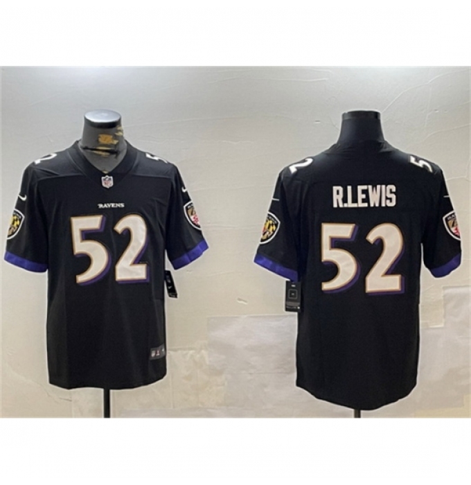 Men's Baltimore Ravens #52 Ray Lewis Black Vapor Untouchable Limited Football Jersey