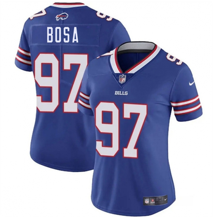 Women's Buffalo Bills #97 Joey Bosa Royal 2025 Vapor Stitched Football Jersey(Run Small)