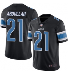 Men's Nike Detroit Lions #21 Ameer Abdullah Elite Black Rush Vapor Untouchable NFL Jersey