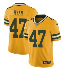 Men's Nike Green Bay Packers #47 Jake Ryan Elite Gold Rush Vapor Untouchable NFL Jersey
