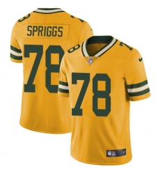 Men's Nike Green Bay Packers #78 Jason Spriggs Elite Gold Rush Vapor Untouchable NFL Jersey