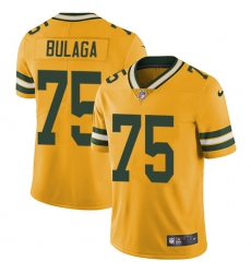 Men's Nike Green Bay Packers #75 Bryan Bulaga Elite Gold Rush Vapor Untouchable NFL Jersey