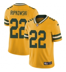 Men's Nike Green Bay Packers #22 Aaron Ripkowski Elite Gold Rush Vapor Untouchable NFL Jersey