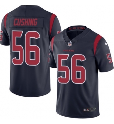 Men's Nike Houston Texans #56 Brian Cushing Elite Navy Blue Rush Vapor Untouchable NFL Jersey